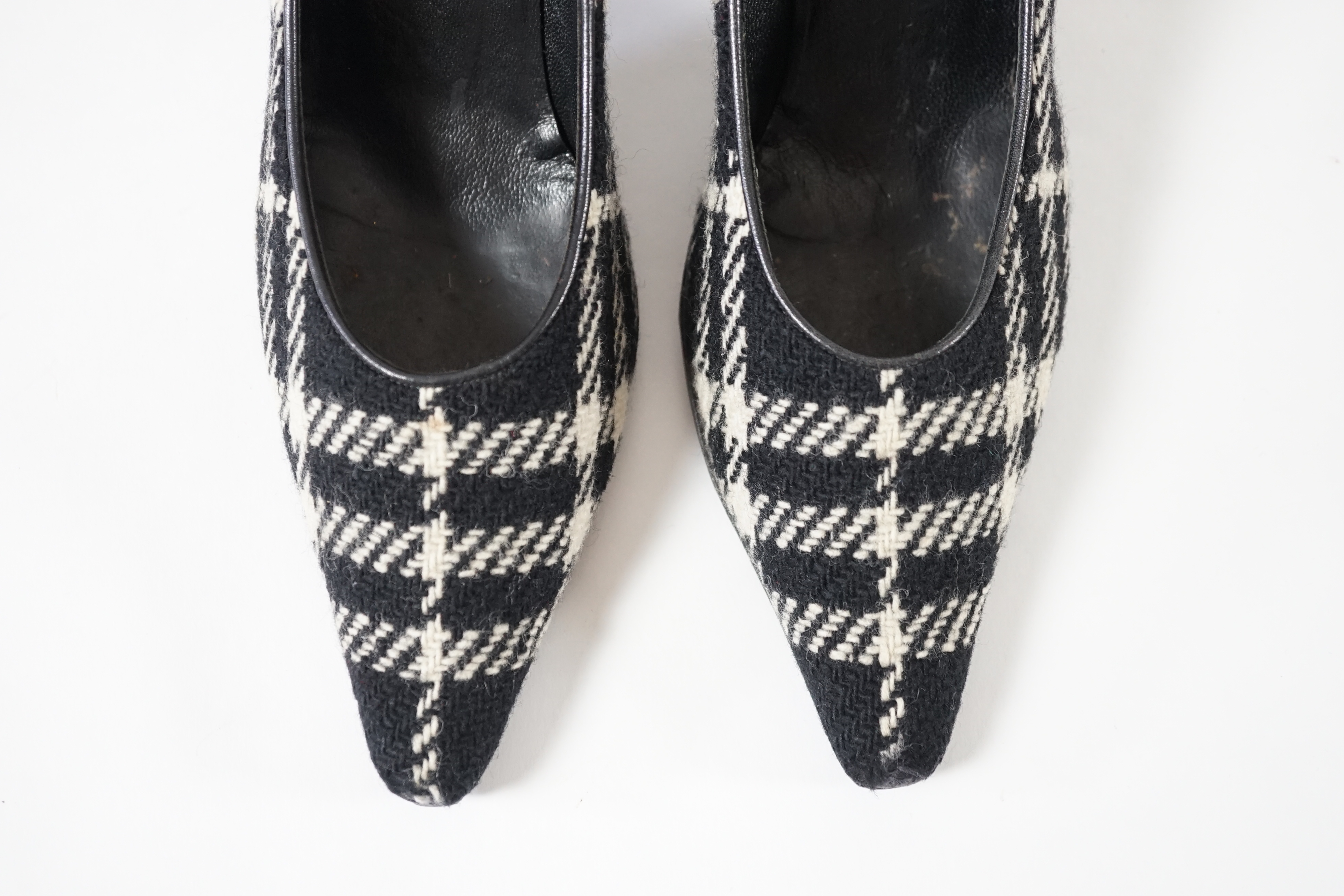 A pair of Burberry Nova black pump heels, IT 40